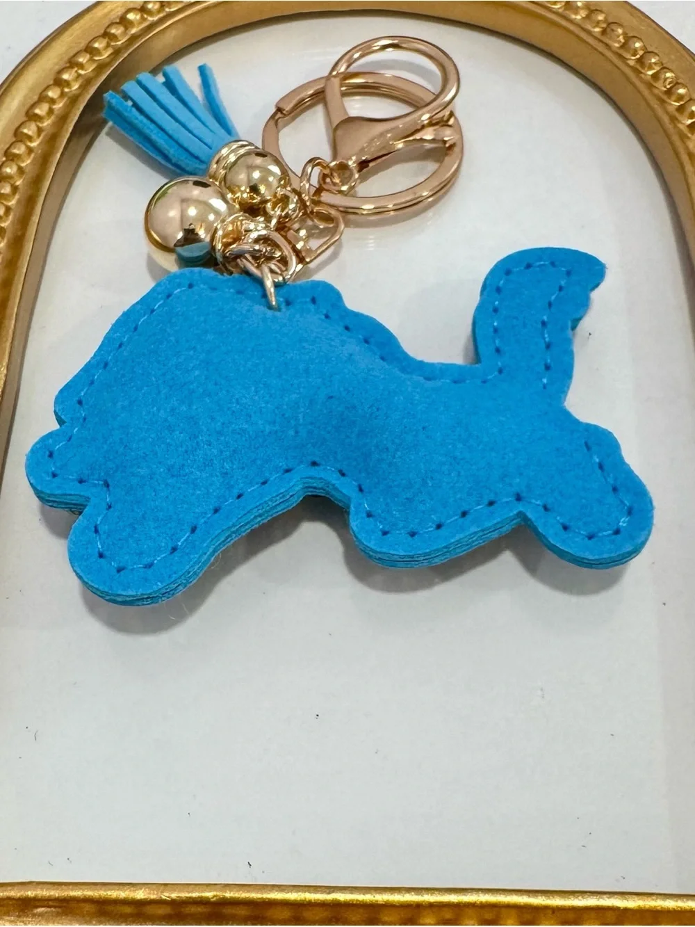 New Blue Crystal Detroit Lions Keychain
